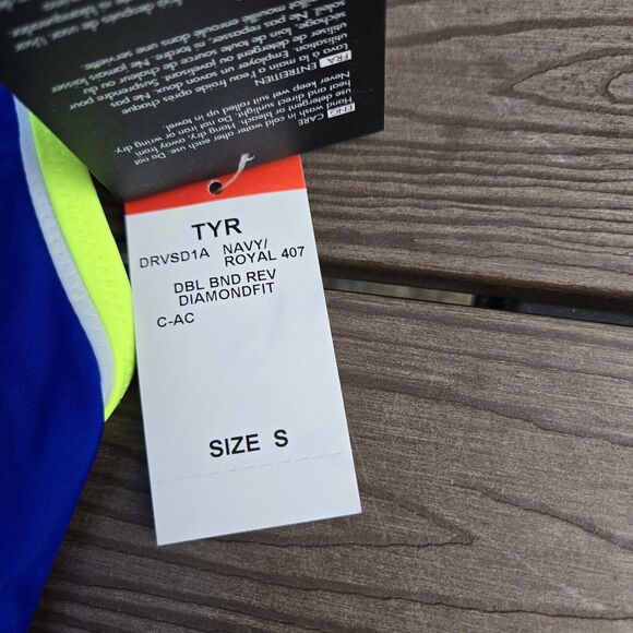 TYR Swimsuit Womens Navy/royal Blue  Hydra Span Reversible Diamond Fit Sz S  New - Picture 5 of 5